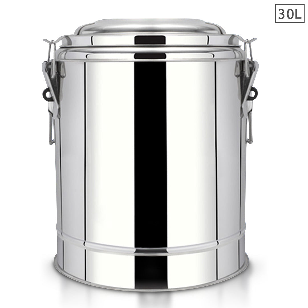 NNEAGS 30L Stainless Steel Insulated Stock Pot Dispenser Hot & Cold Beverage Container