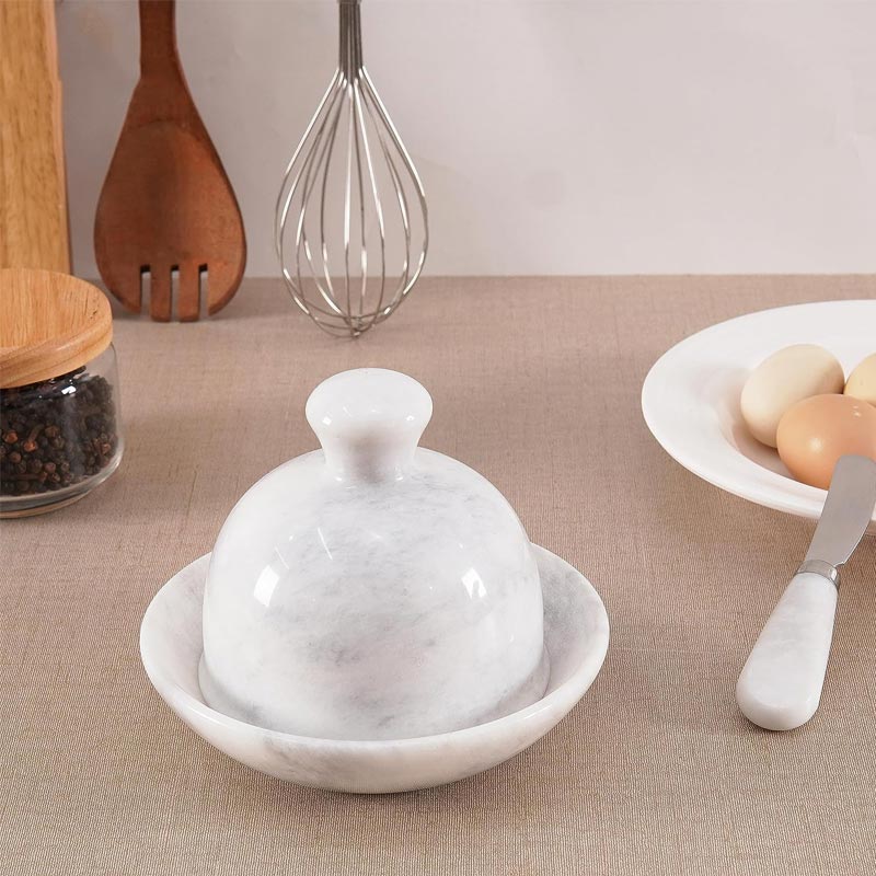 Fancy Marble Butter Dish - Butter Crock