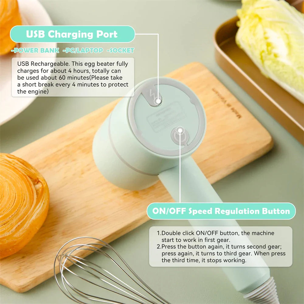 Portable Electric Blender Mixer Set