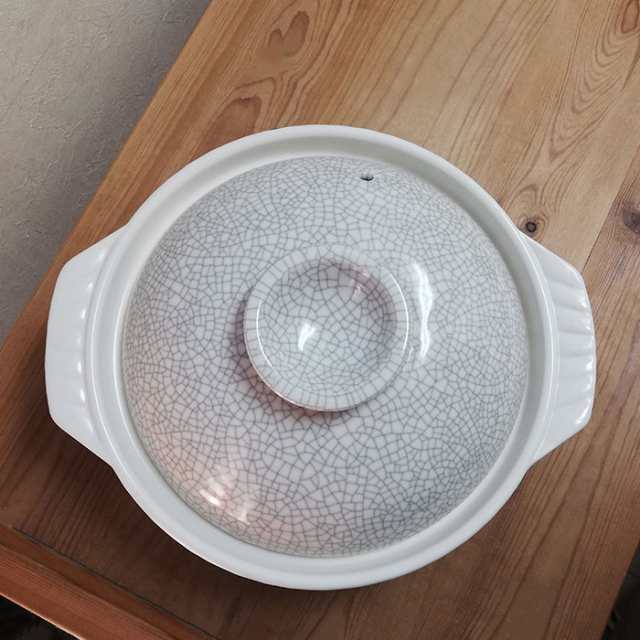 NNEDSZ Donabe Japanese Ginpo 28cm Clay Pot Ceramic Hot Pot Casserole #9 4-5 people 2.2L